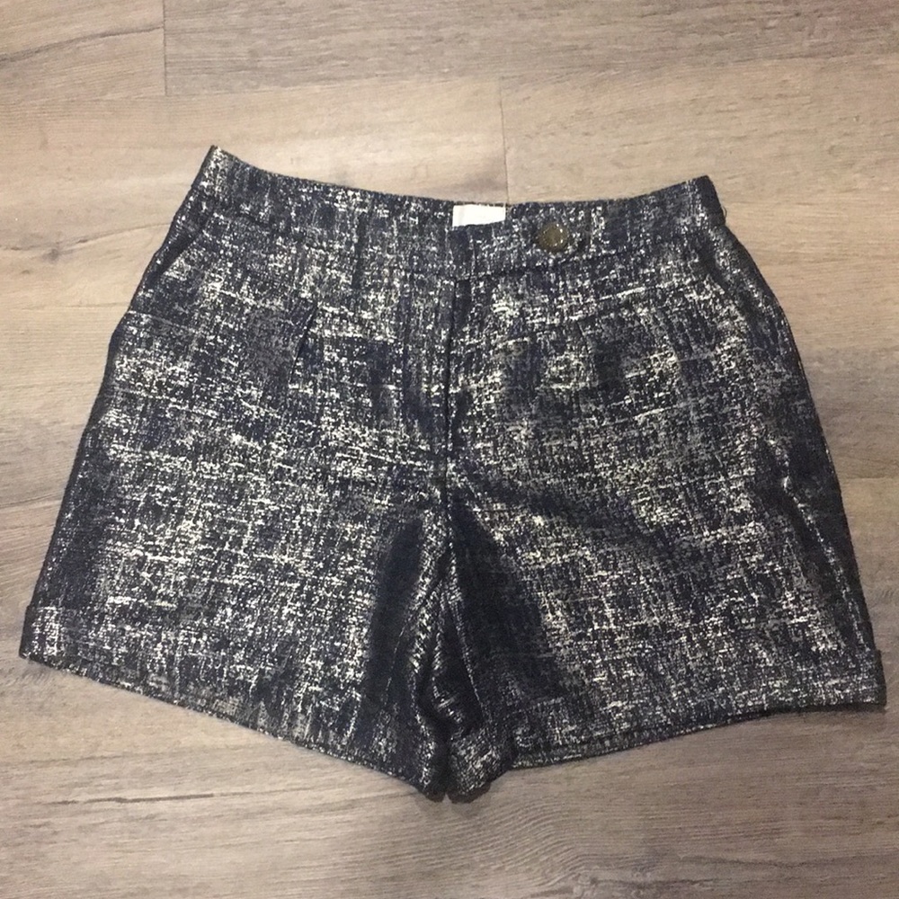 Fancy and fun navy + metallic dress shorts